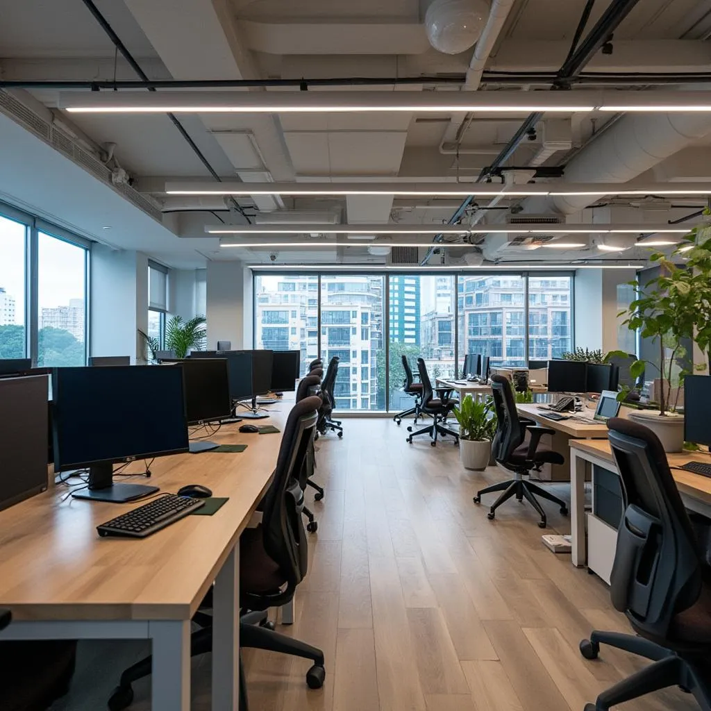 Oficina moderna de FinanzasCol en Bogotá